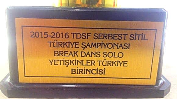 Break Dans’ta 2016 Türkiye Şampiyonluk kupasını kazandık